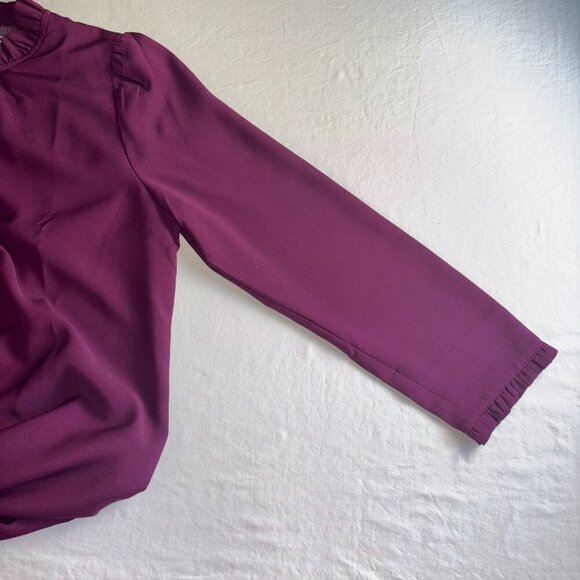 J.Crew Purple Long Sleeve Dress - Size 8 - Picture 8 of 11